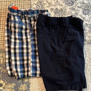 Joe Fresh navy blue and Blue Plaid kid’s Shorts